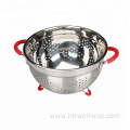 Perforated Colander Set with Handle and Solid Base